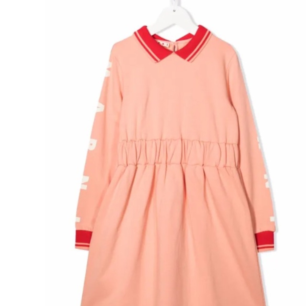 Marni Peach Dress with Scarlet Details